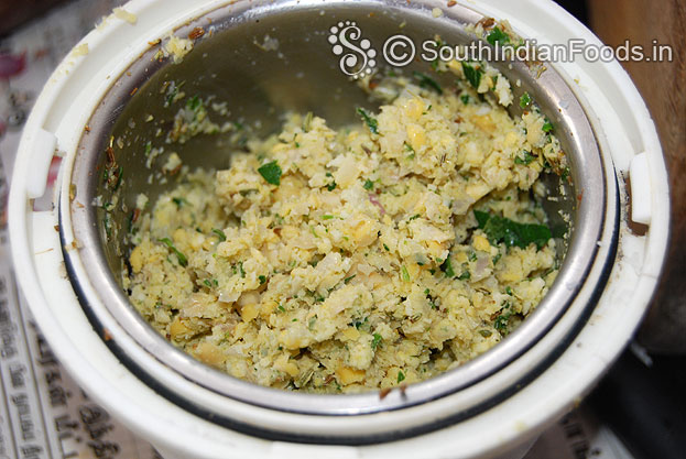 Chickpea vada mixture is ready