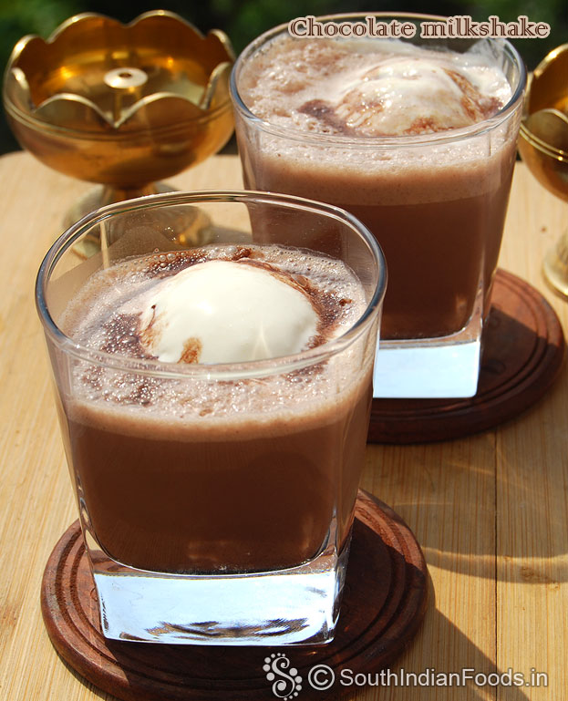 Instant chocolate milkshake for kids
