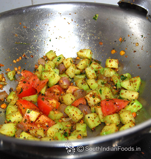Add tomato saute till soft