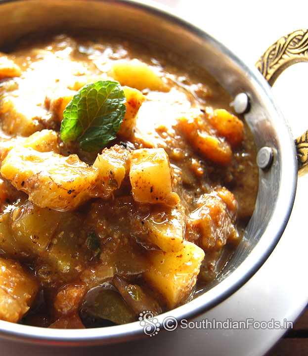 Chayote tamarind spicy curry for rice