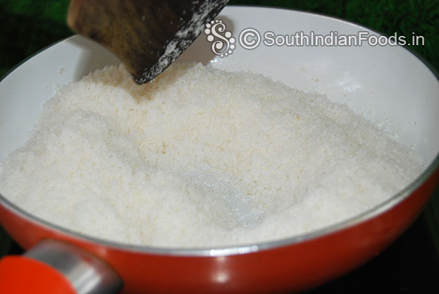 Add desiccated coconut roast