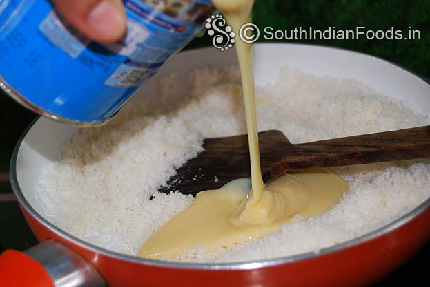 Add sweet condensed milk