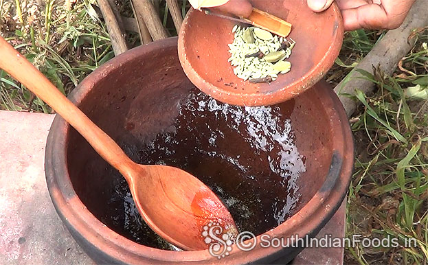Add spices, cinnamon, cardamom, bay leaf,fennel, cloves