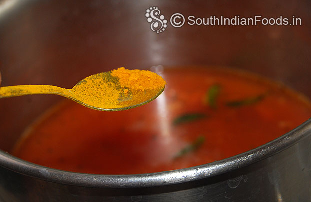 Add turmeric powder