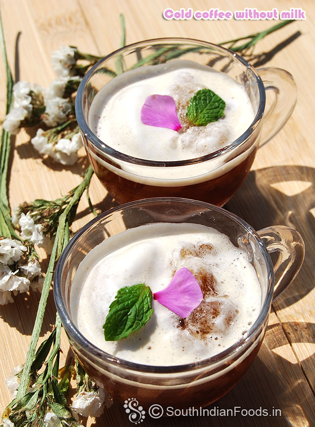 Cold coffee without milk