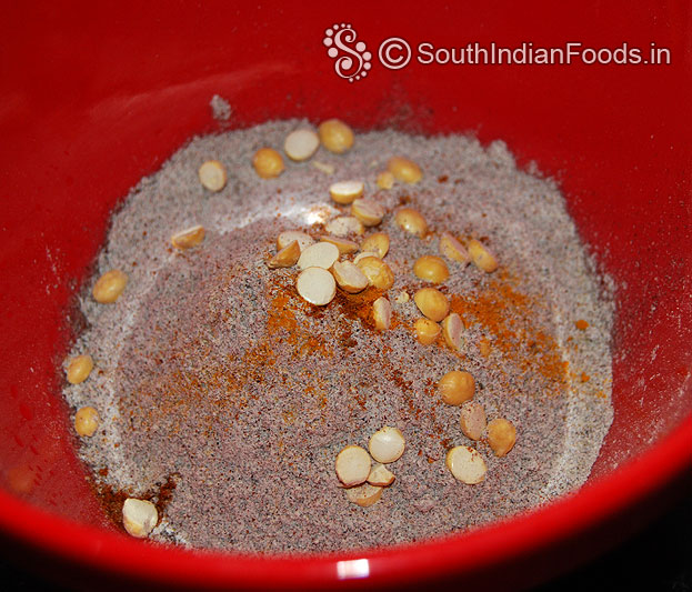 Add roasted gram [chutney gram]