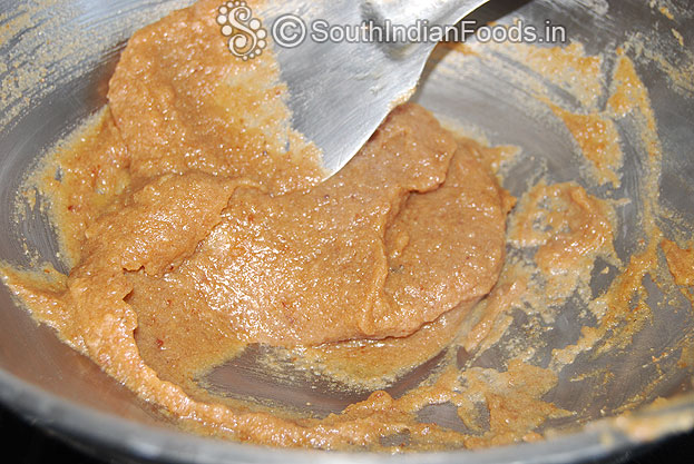 Dates halwa is ready, cut off heat