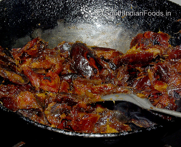 Heat ghee, add dates, saute for 3 min