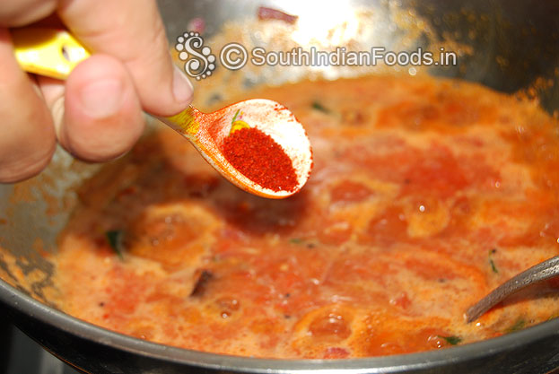 Add red chilli powder