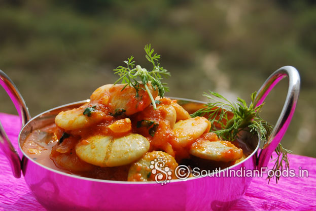 Double beans curry is ready serve hot with rice chapatti.