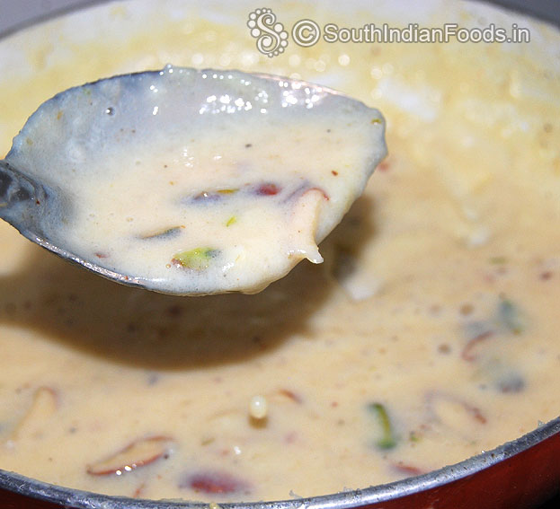 Rabdi ready, cut off heat