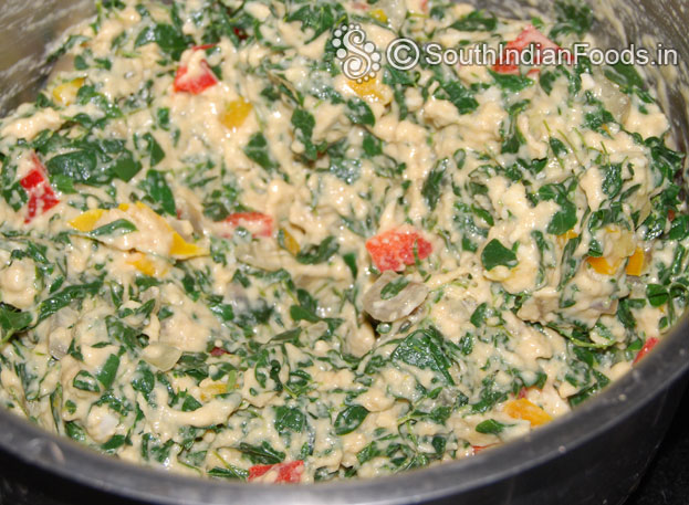 Drumstick leaves wheat flour roti dough is ready