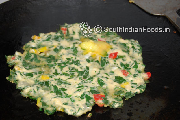 Pour 1tbsp of ghee oil & cook both sides