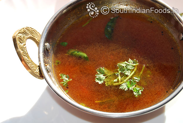 Simple tomato coriander rasam