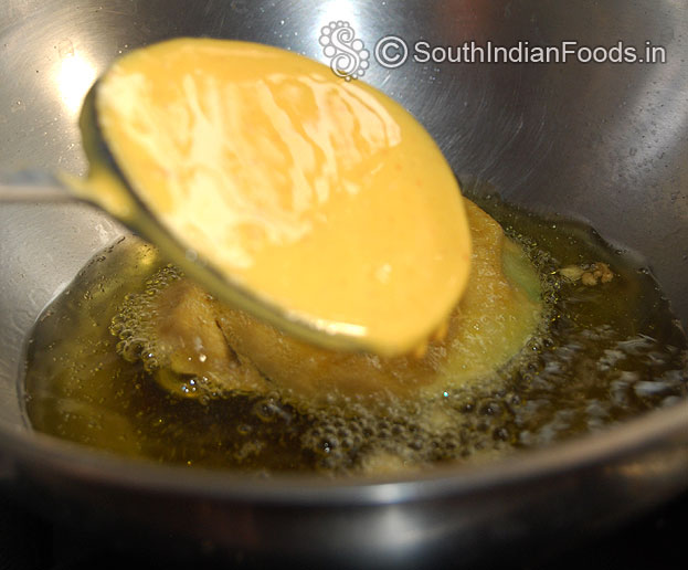 Heat oil drop eggplant