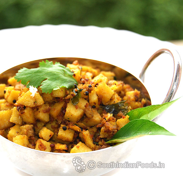 Senai kizhangu poriyal ready, serve hot with rice