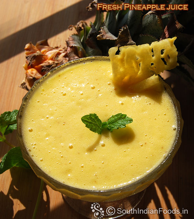 Fresh pineapple juice