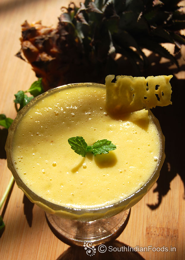 Homemade pineapple juice
