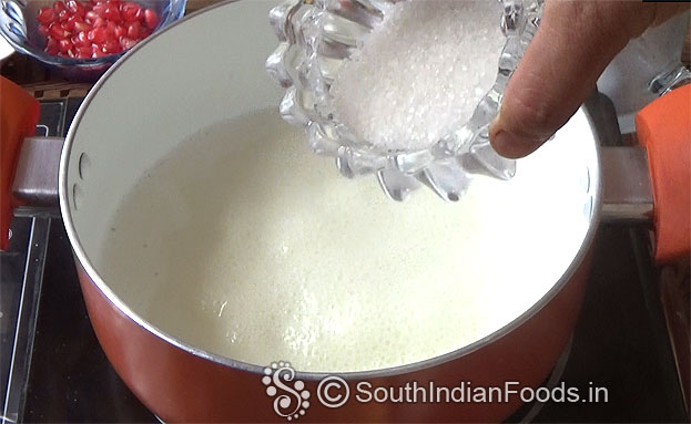 Add sugar, let it boil