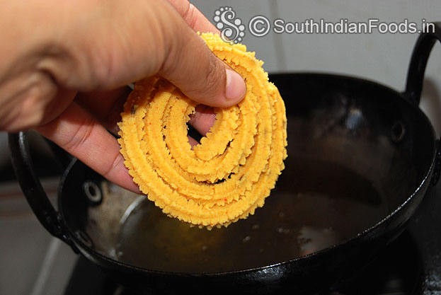 Heat enough oil in a pan, drop it
