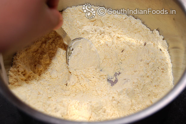 Mix well, add water, make soft dough