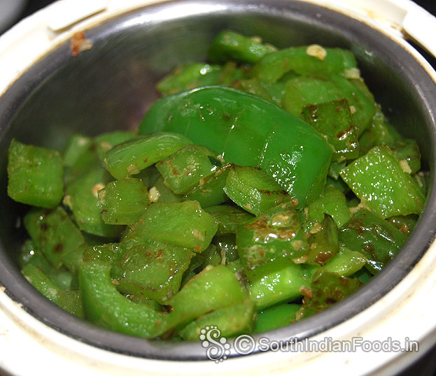 Put capsicum in a mixer jar