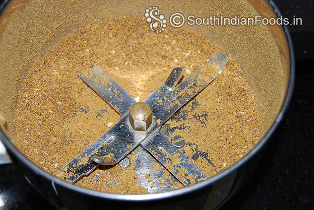 Put roasted ingredients in a mixer jar finely grind