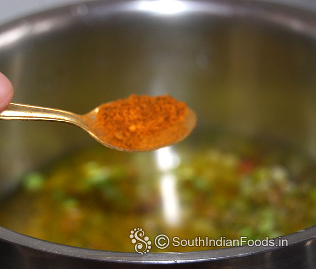 Add red chilli powder