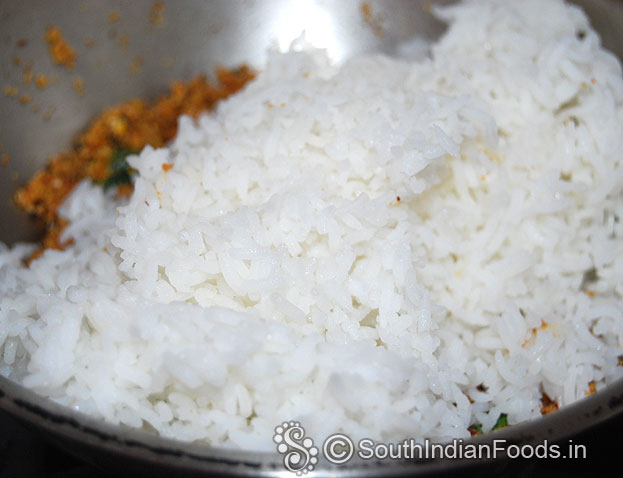 Add boiled rice