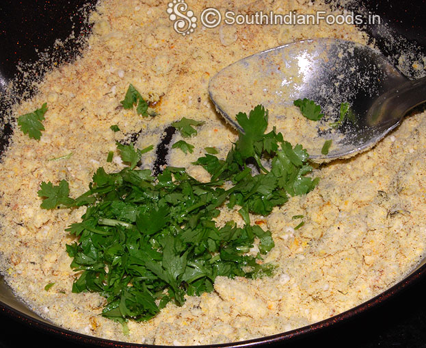 Add coriander leaves