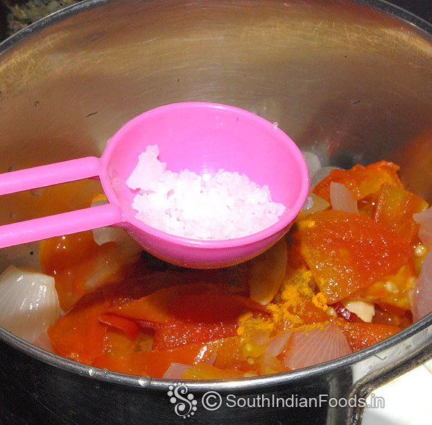 Add salt, grind to fine puree