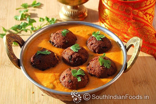 Delicious kofta curry ready