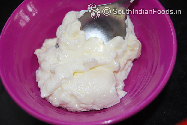Creamy hung curd ready