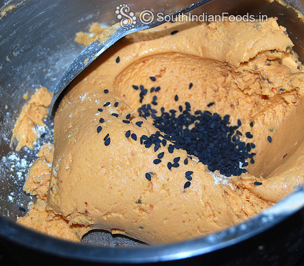Add black sesame seeds