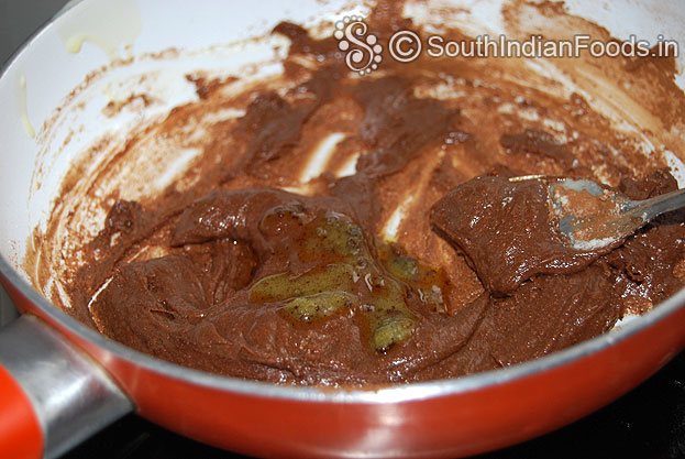 Add ghee stir well till thickens