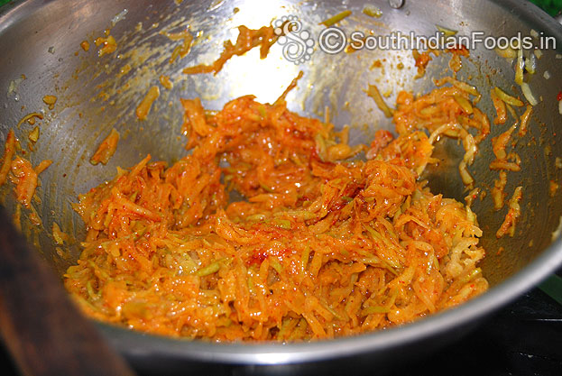 Add turmeric, red chilli powder saute