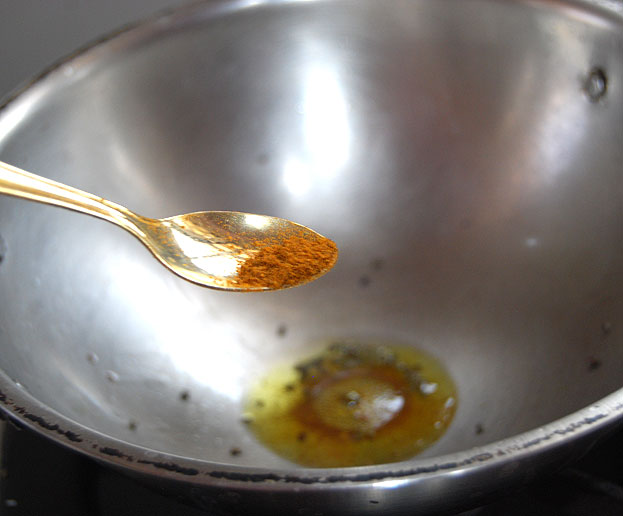 Add red chilli powder
