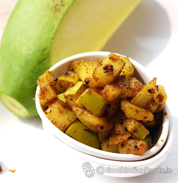 Instant raw mango pickle