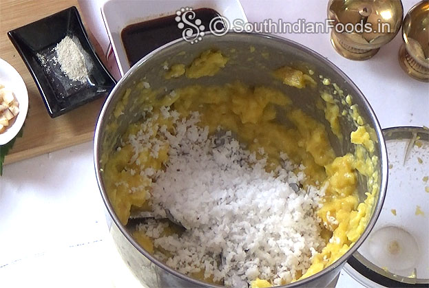 Add grated coconut
