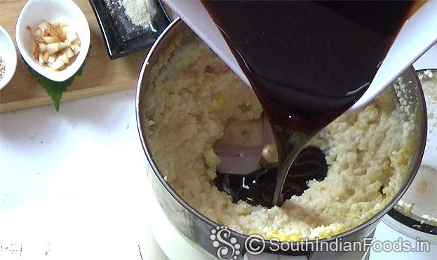 Add jaggery syrup