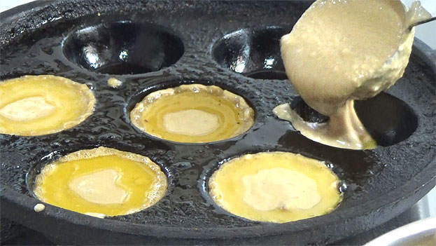 Pour batter