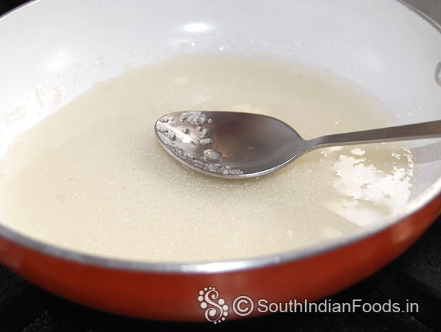 Mix well, let it melt then boil till one string consistency