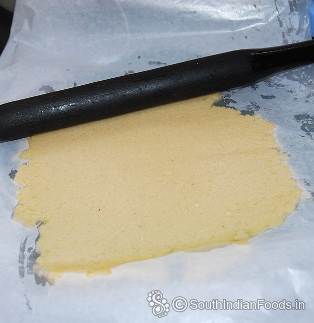 Roll out the dough into thick sheet