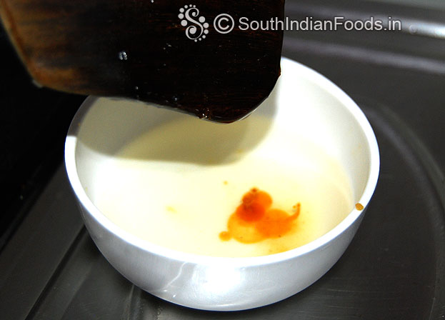 Check jaggery consistency using water