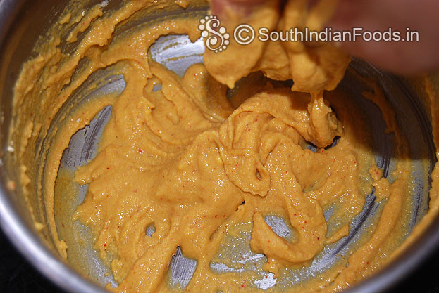 Add water mix well make bajji consistency batter