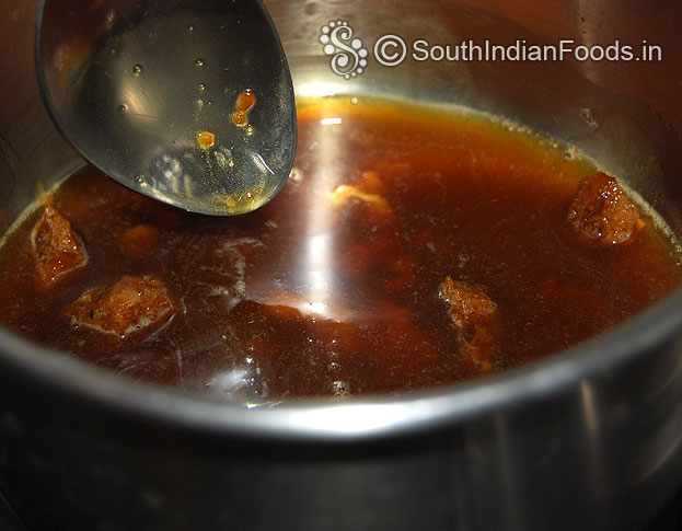 Heat jaggery and water melt it