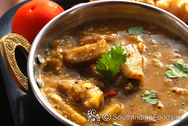 Brinjal toor dal sambar