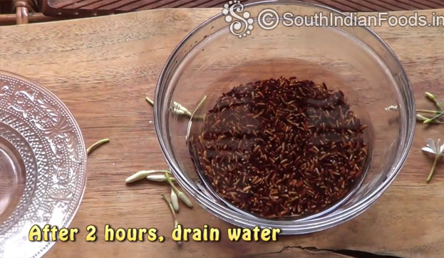 After 2 hours, drain water