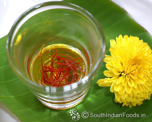 Saffron water ready