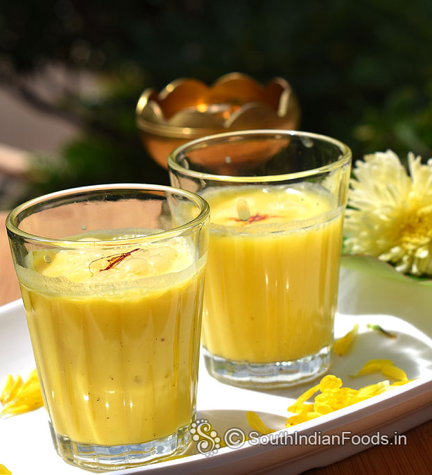 Sweet saffron lassi